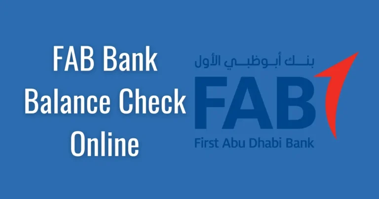 FAB Bank Balance Check Online