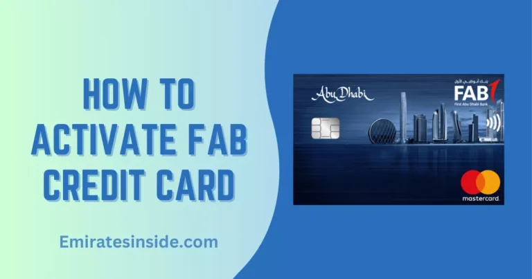 How to Activate FAB Credit Card