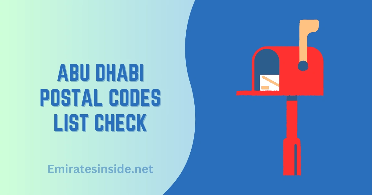 Random Zip Code Uae Abu Dhabi Postal Codes List Check (2025 Updated)
