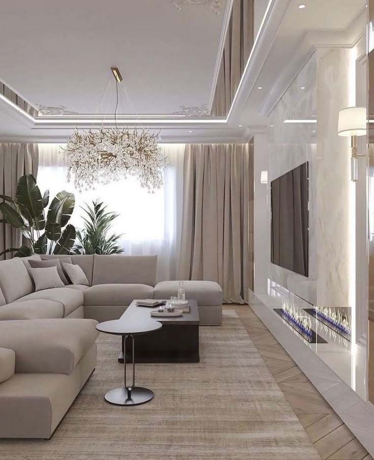 plush wool carpet paired with sleek velvet drapes