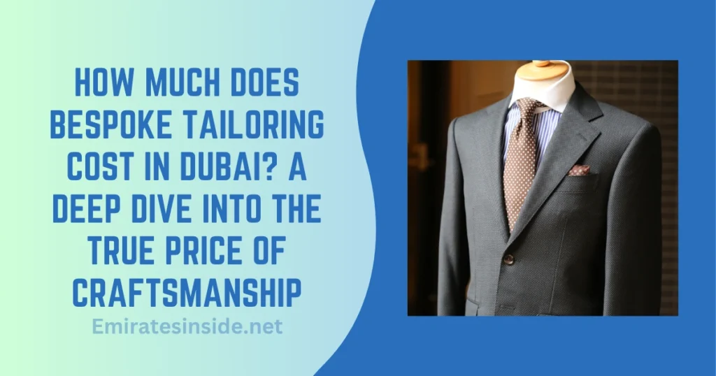How Much Does Bespoke Tailoring Cost in Dubai A Deep Dive Into the True Price of Craftsmanship