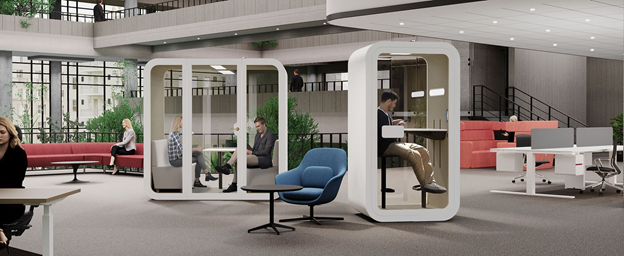 Pods for acoustic offices