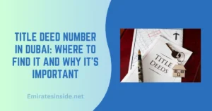 Title Deed Number in Dubai Where to Find It and Why It’s Important